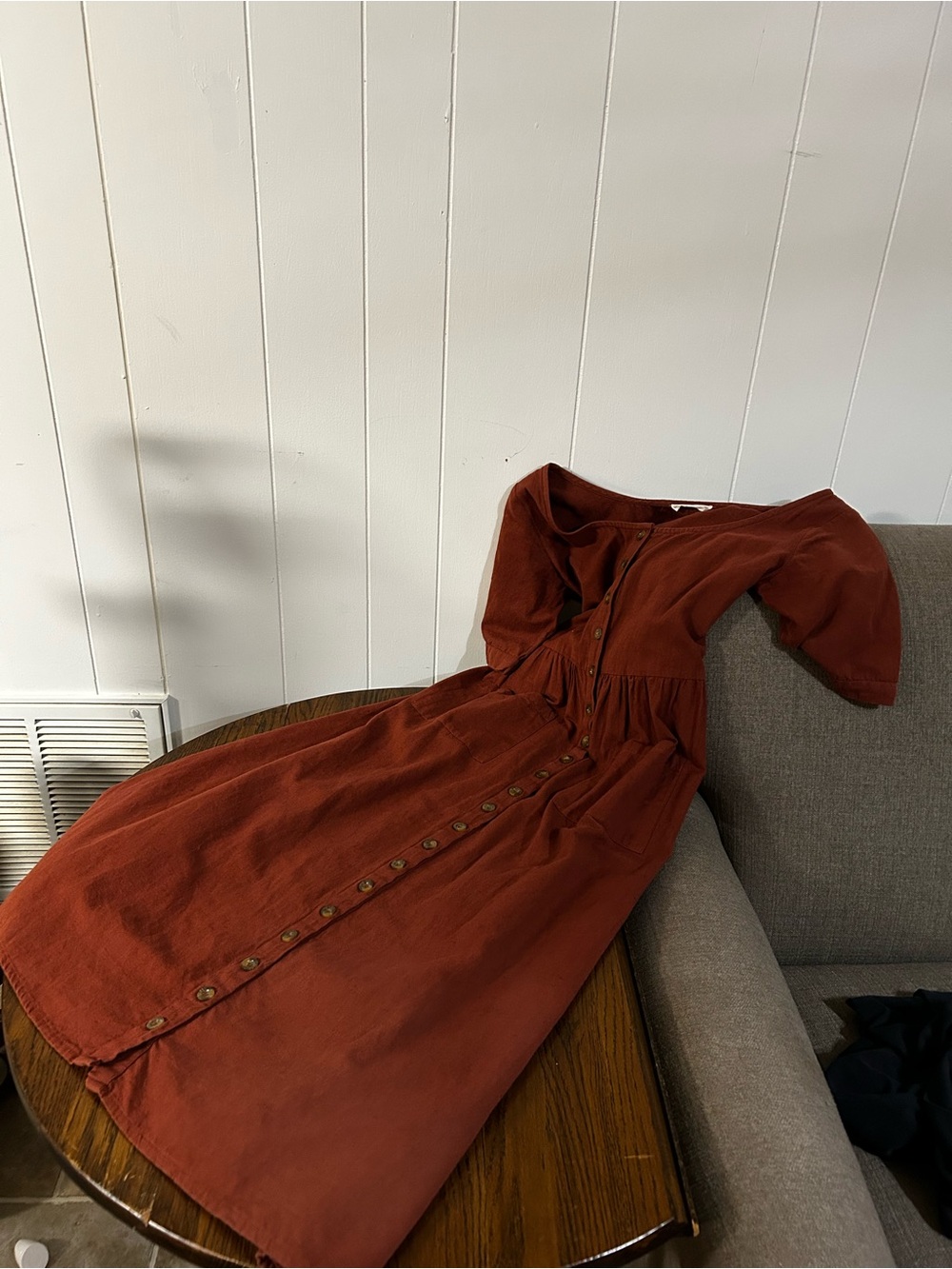 Women's Little Cottonwood “Cottage Dress” in Rust